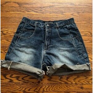 Guess Pascal Loose Fit High Rise Distressed Cut Off Denim Shorts Jeans Men's 36
